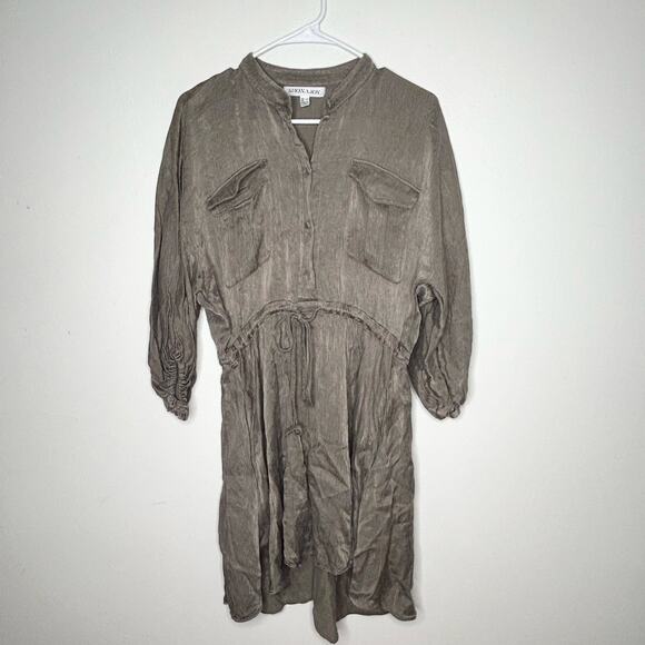 Shona Joy Silky Balloon Sleeve Elton Dress - Picture 2 of 7